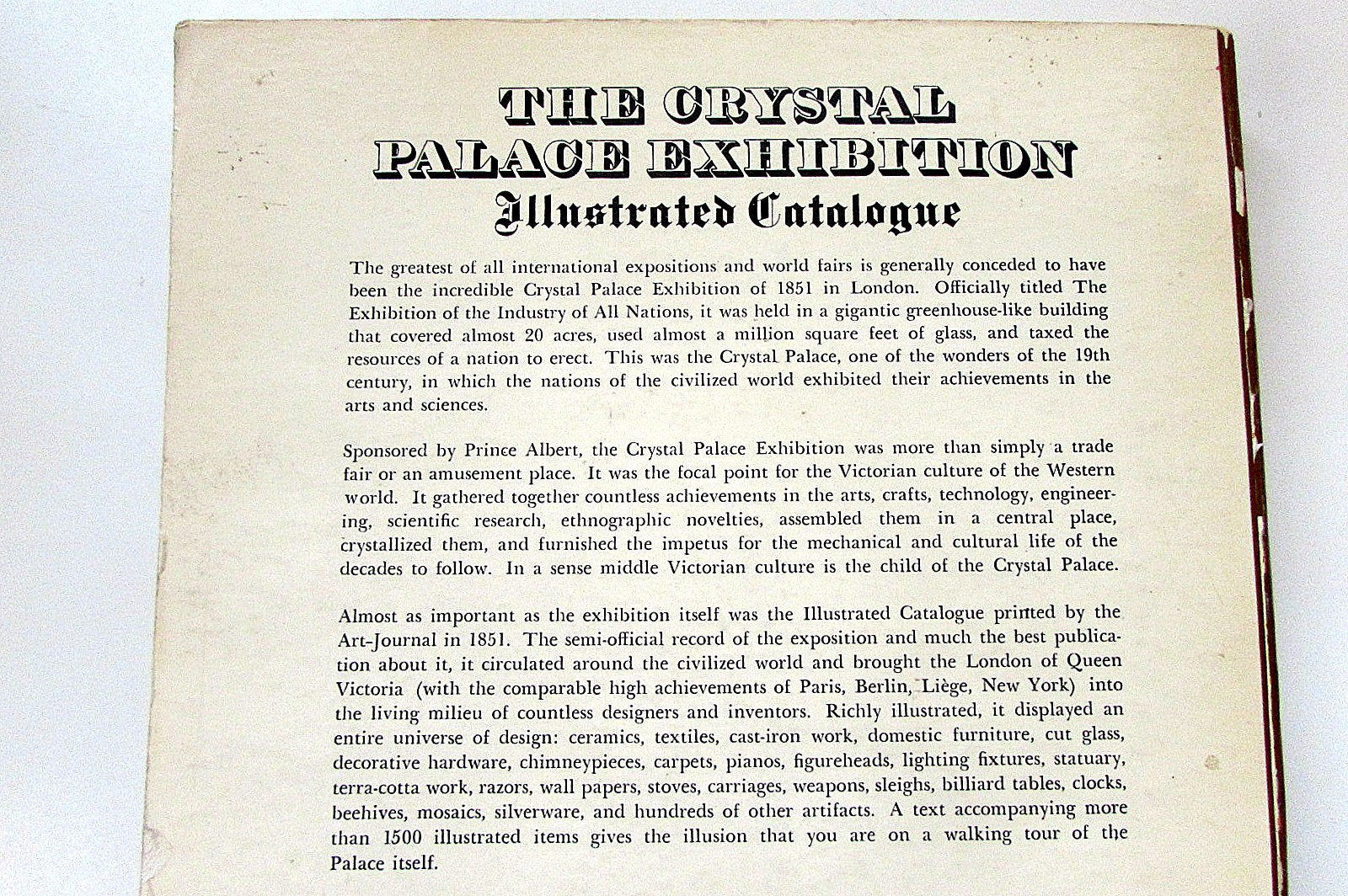 The Crystal Palace Exhibition Illustrated Catalogue (Dover Pictorial Archive Series)-used