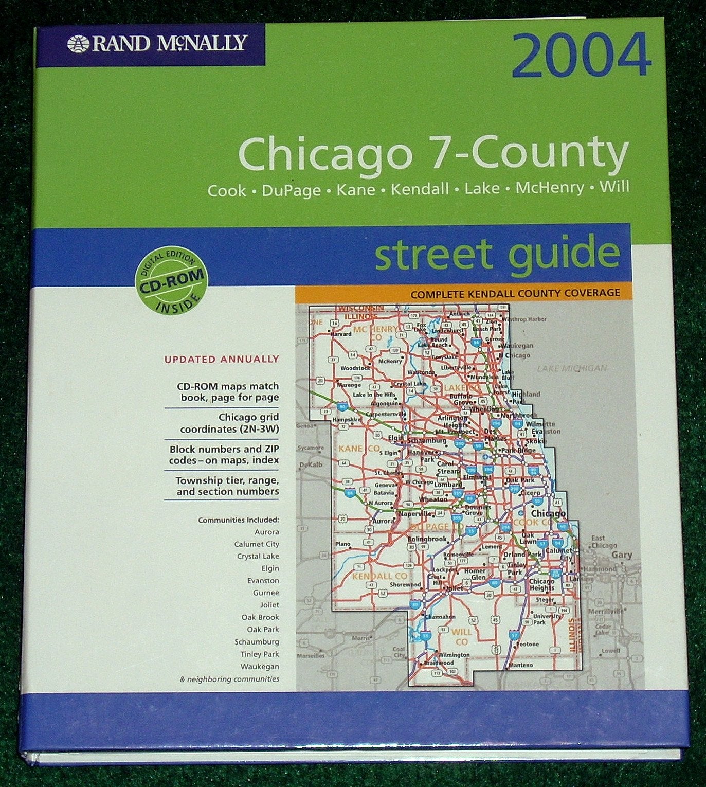 Rand McNally 2004 Chicago 7County Street Guide: Cook, Dupage, Kane, Kendall, Lake, McHenry , Will : Spiral,Used