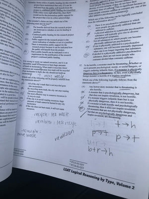LSAT Logical Reasoning by Type, Volume 2: All 1,012 Logical Reasoning Questions from PrepTests 2140, Grouped by Type and Arrang,Used