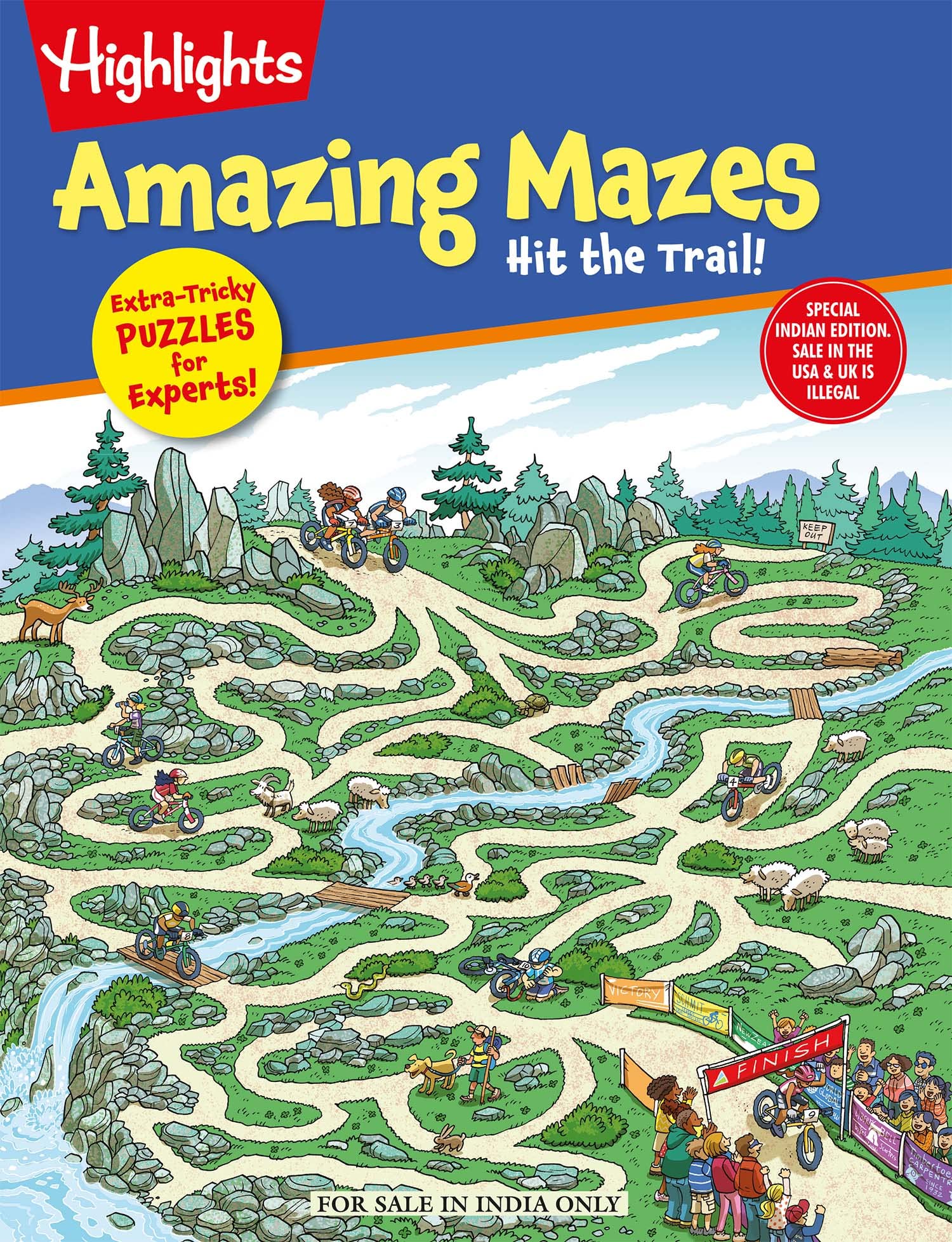 Amazing Mazes: Hit The Trail - Super Silly Puzzles For Experts Children Book (English)