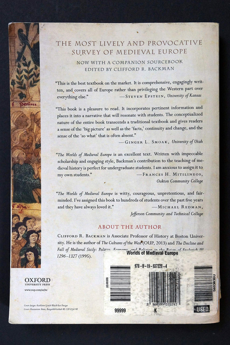 The Worlds Of Medieval Europe,Used