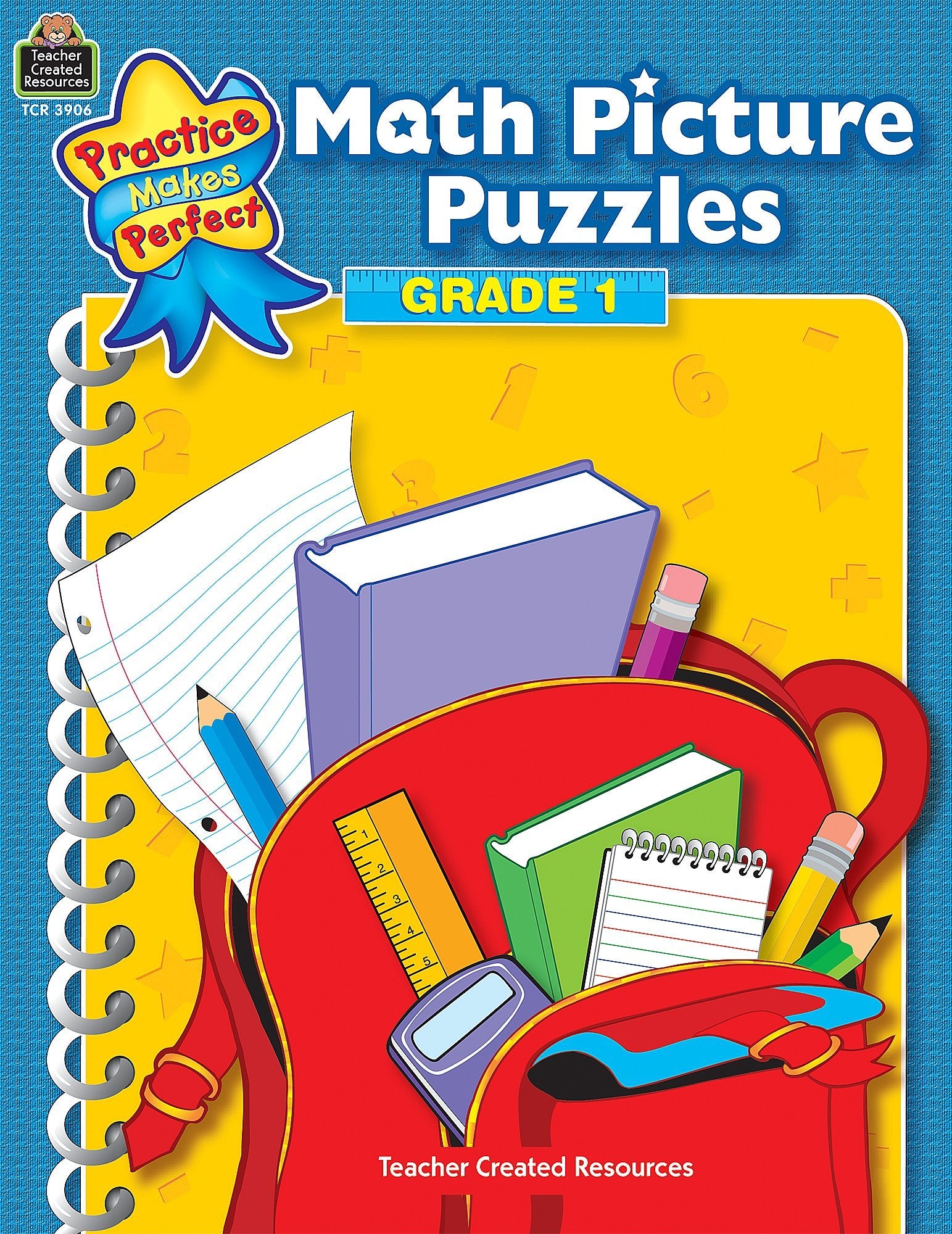 Math Picture Puzzles: Gr 1 (Practice Makes Perfect),Used