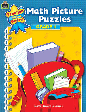 Math Picture Puzzles: Gr 1 (Practice Makes Perfect),Used