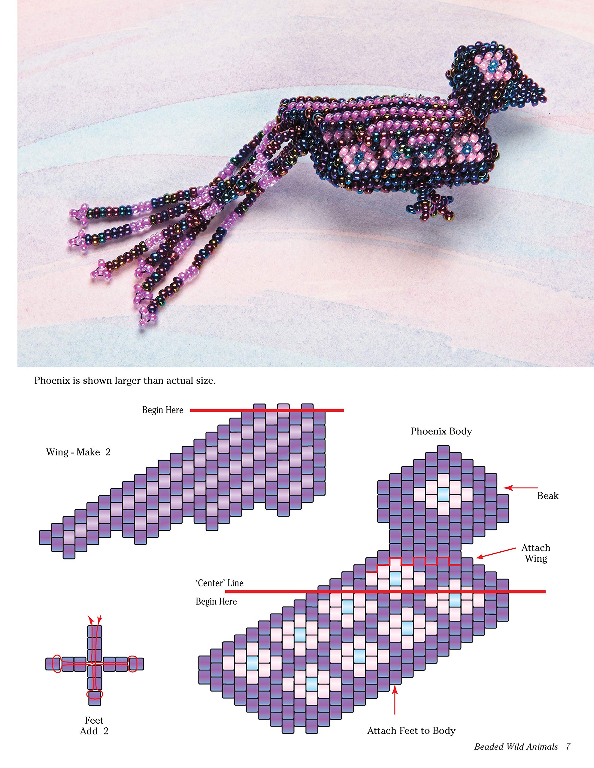 Beaded Wild Animals: Puffy Critters for Key Chains, Dangles, and Jewelry (Design Originals) 10 Projects include Butterflies, Hum,Used