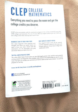 CLEP College Mathematics Book + Online (CLEP Test Preparation),Used