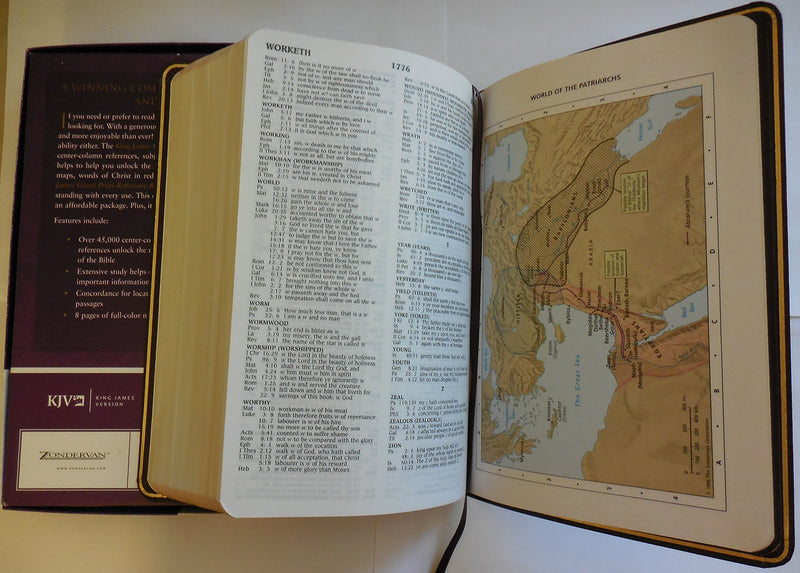 Kjv, Reference Bible, Giant Print, Bonded Leather, Burgundy, Red Letter Edition