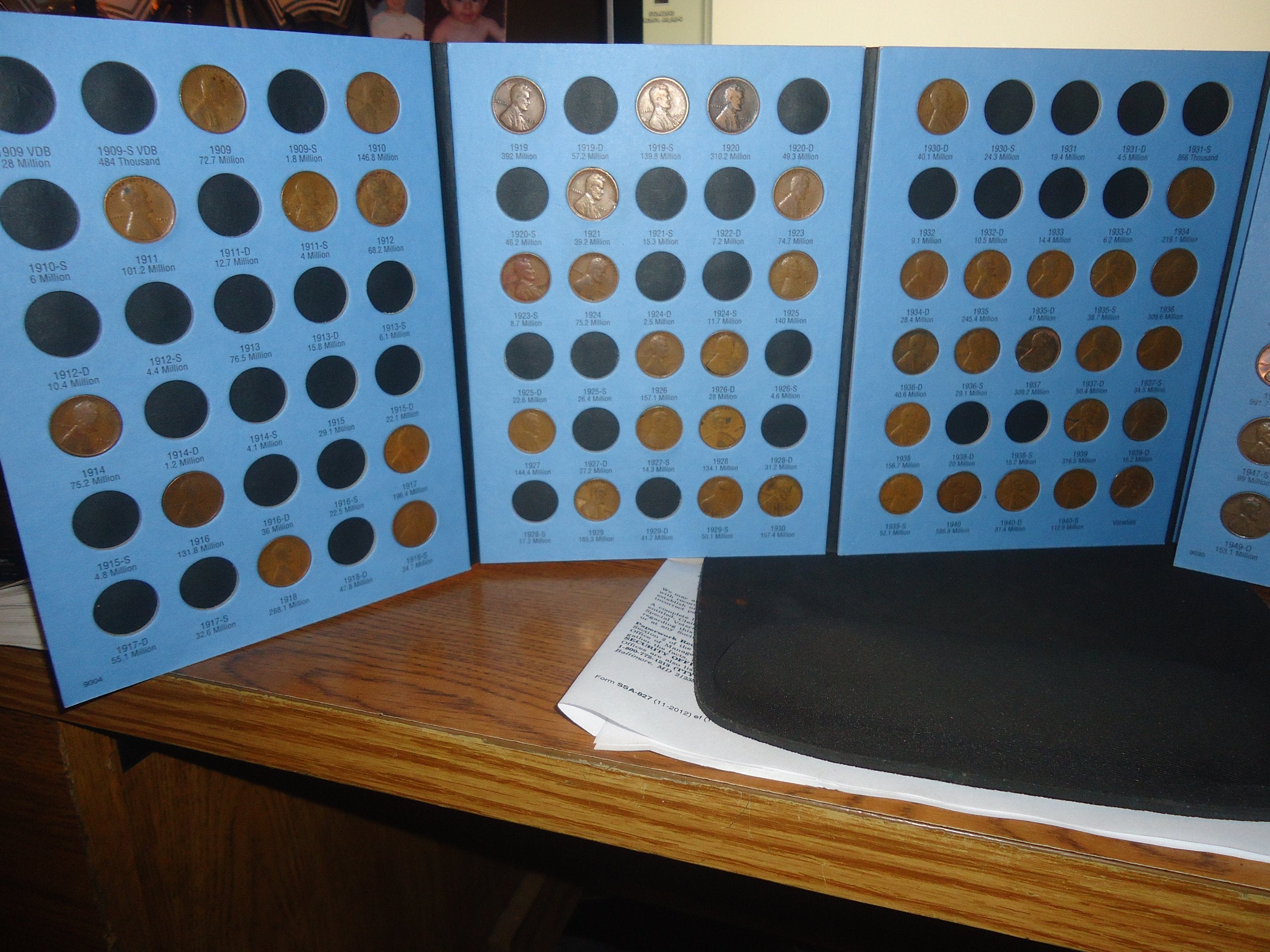 Lincoln Cents Folder #1, 19091940,New