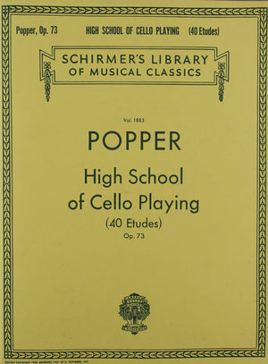 High School Of Cello Playing Op73 40 Etudes (Schirmer Library Of Classics),New