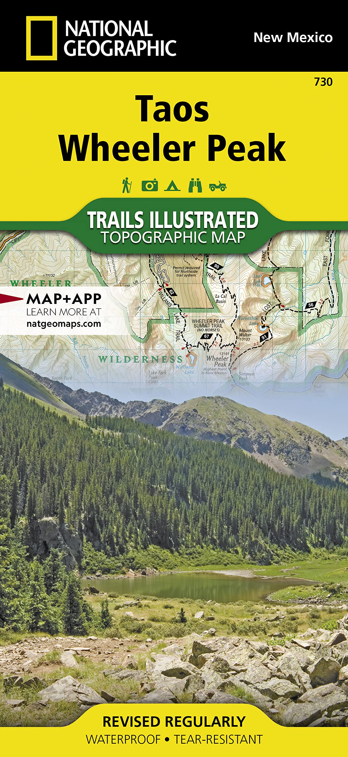 Taos, Wheeler Peak Map (National Geographic Trails Illustrated Map, 730)
