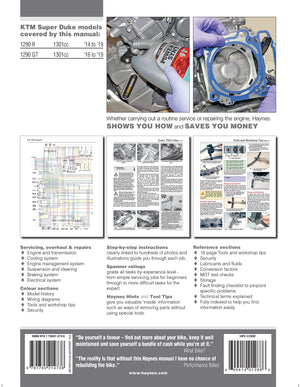 KTM 1290 Super Duke (1419) Haynes Repair Manual (Paperback),Used