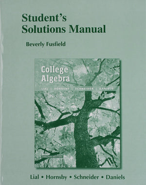 Student Solutions Manual For College Algebra,Used