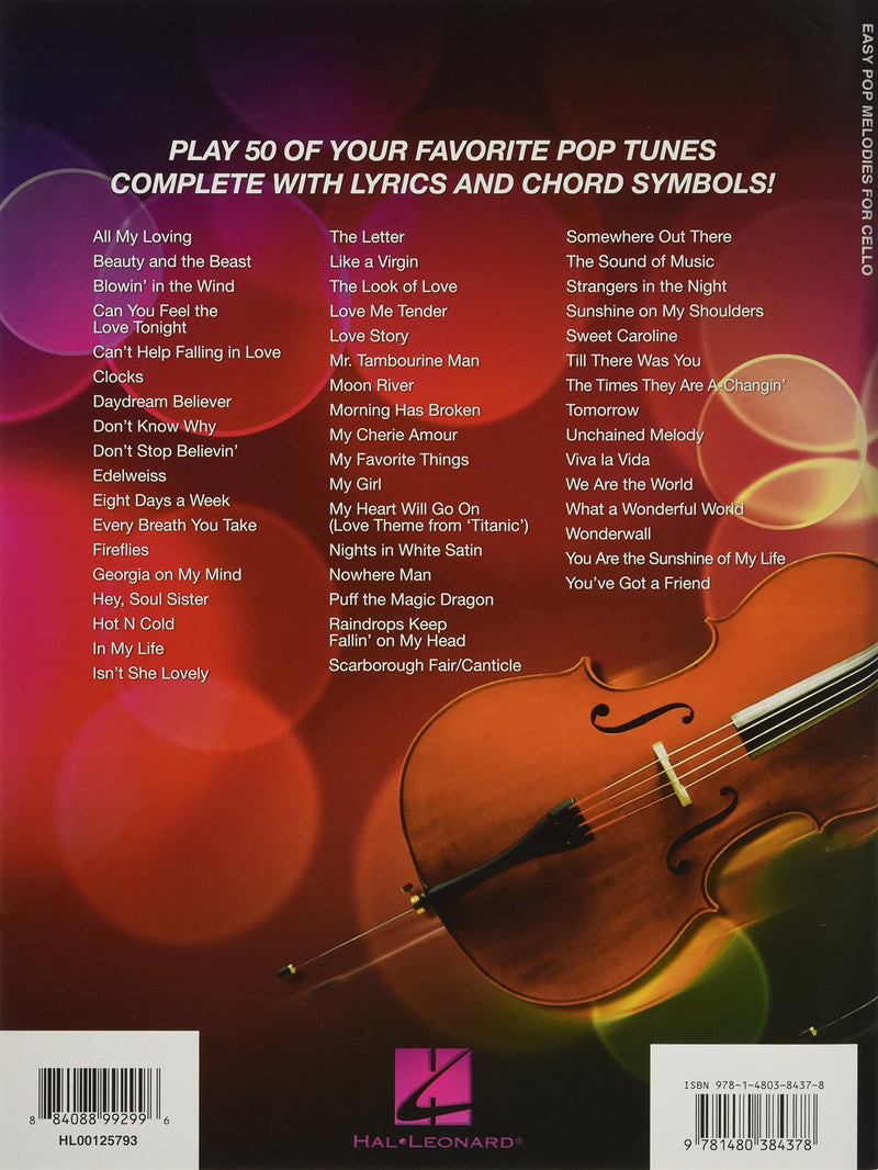 Easy Pop Melodies: for Cello,New