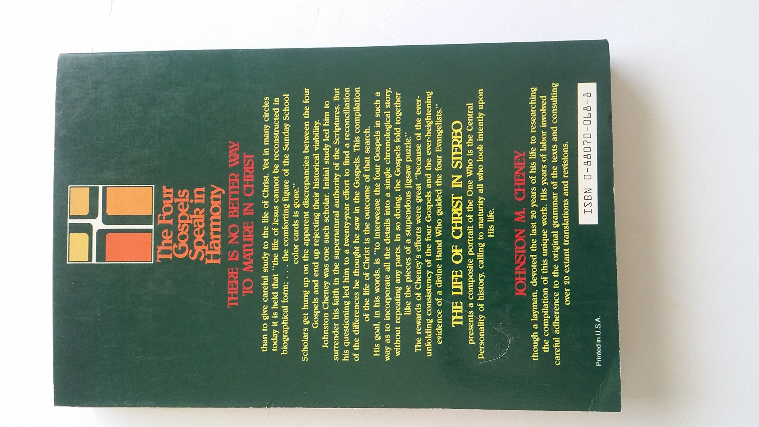 The Life Of Christ In Stereo: The Four Gospels Combined As One,Used