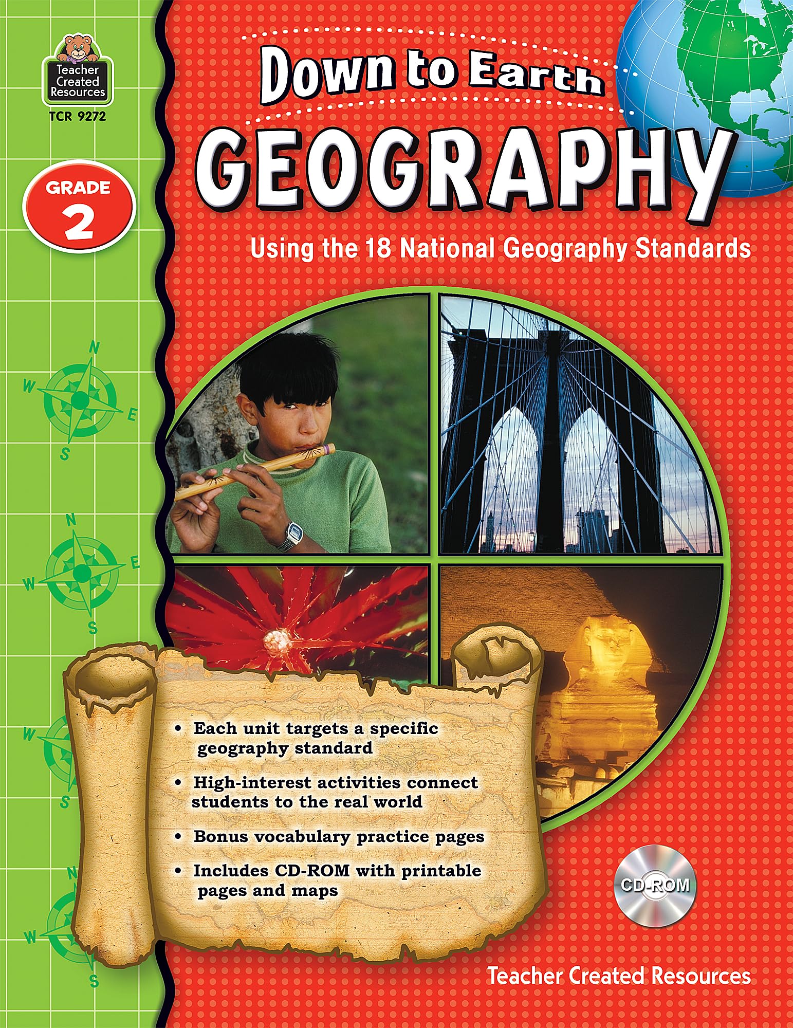 Down to Earth Geography: Using the 18 National Geography Standards, Grade 2,Used