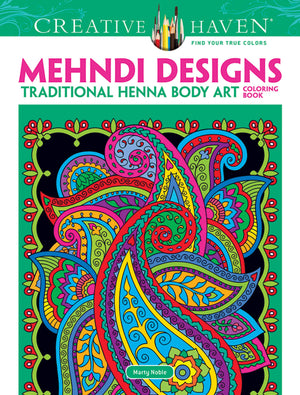 Dover Creative Haven Mehndi Designs Coloring Book (Creative Haven Coloring Books),Used