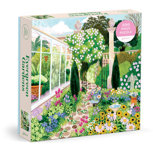 Galison Evergreen Gardens  500 Piece Jigsaw Puzzle Featuring Beautiful Artwork Of A Conservatory Pathway Garden