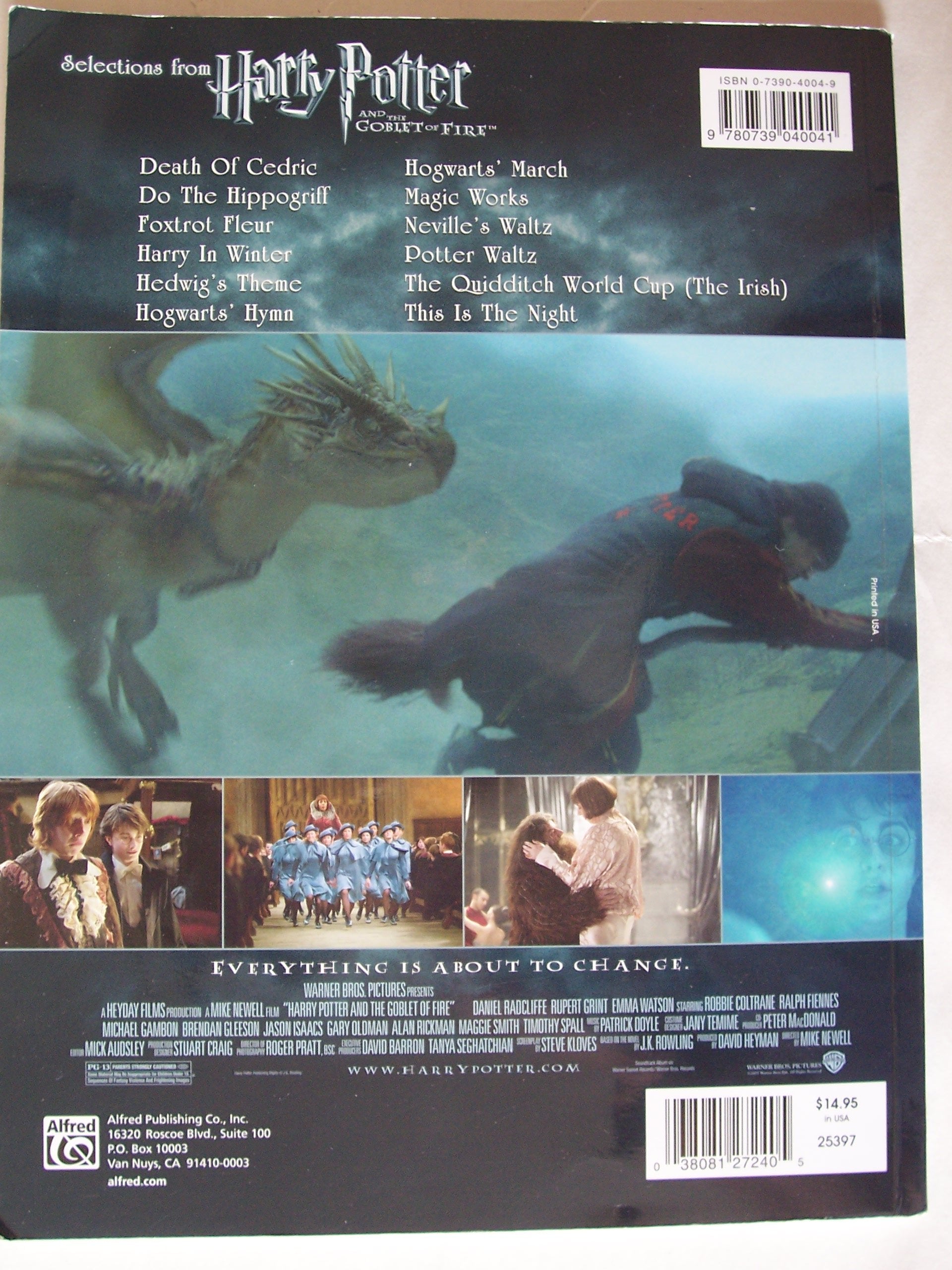 Selections From Harry Potter And The Goblet Of Fire: Piano/Vocal/Chords,Used