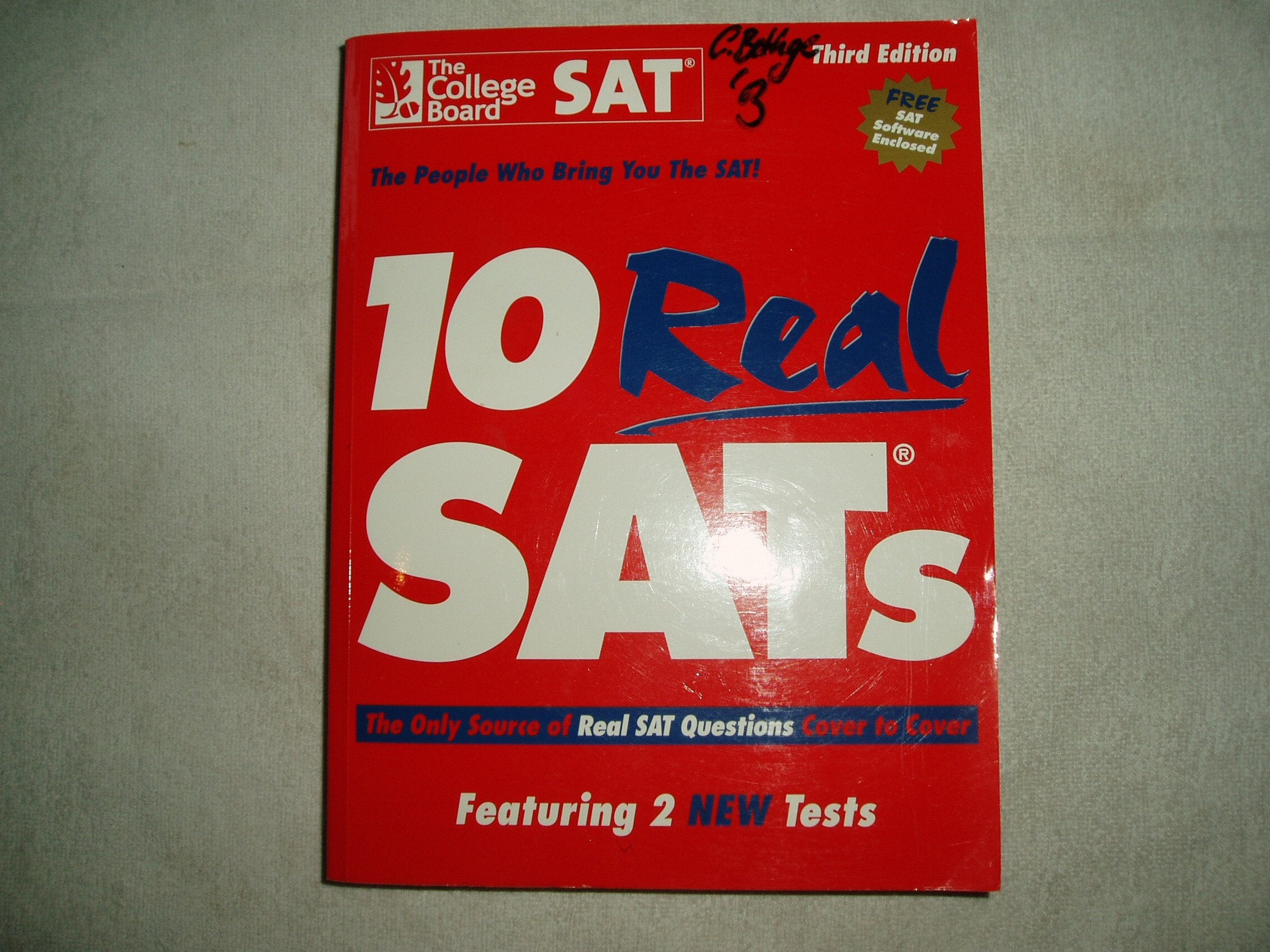 10 Real SATs, Third Edition,Used