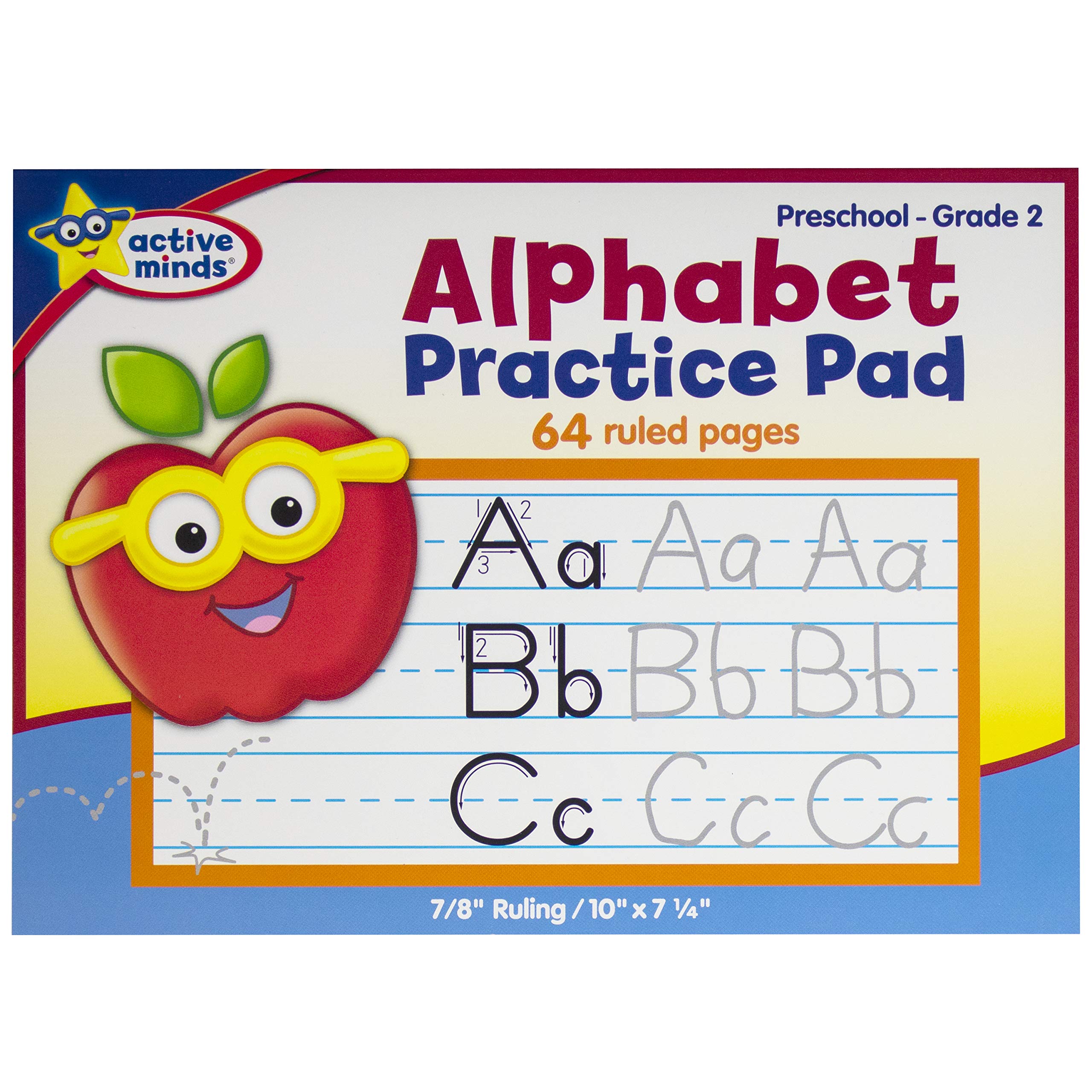 Active Minds  Alphabet Handwriting Practice Pad / Workbook for Kids  Great for Preschool, Kindergarten, and 1st Grade,Used