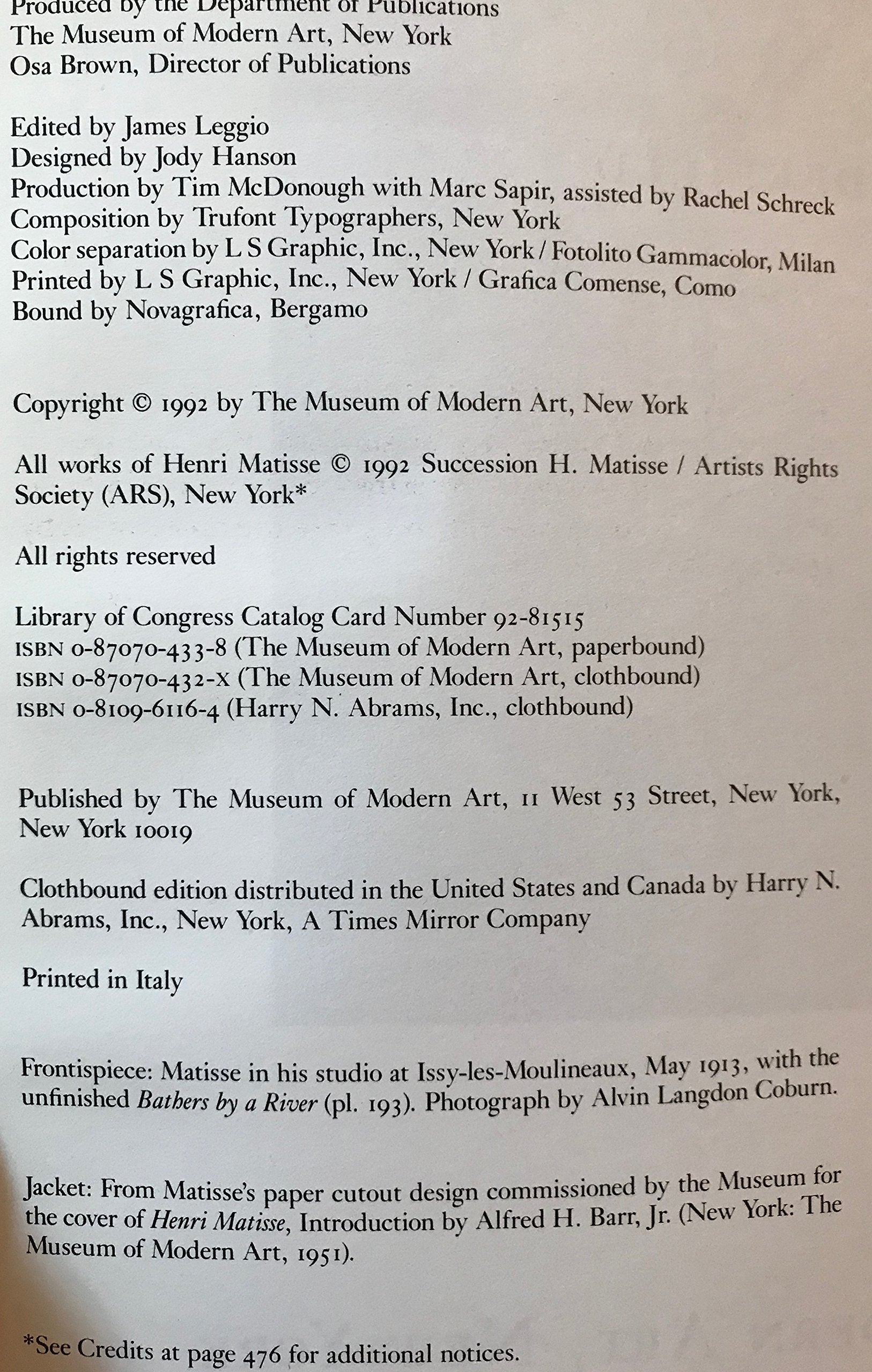 Henri Matisse: A Retrospective By John Elderfield (1992) Paperback