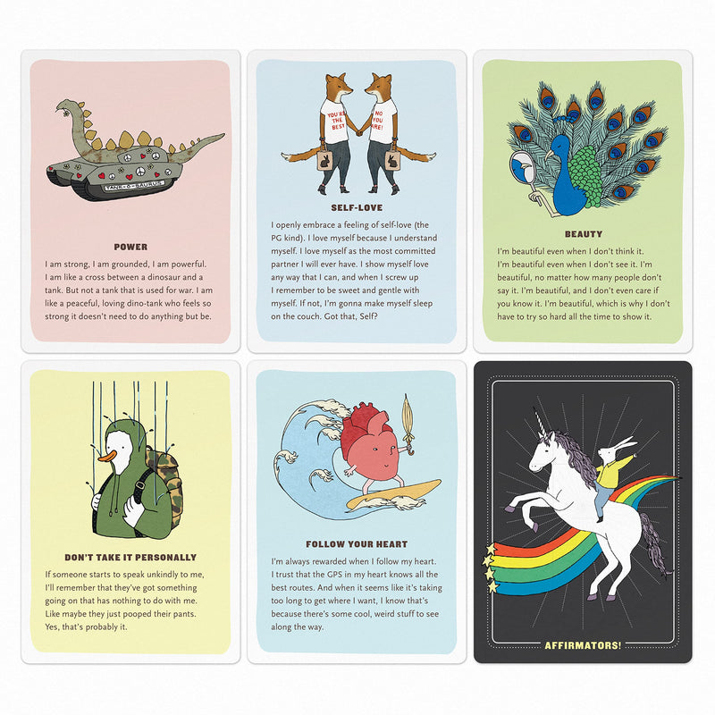 Affirmators! 50 Affirmation Cards Deck to Help You Help Yourself  Without the SelfHelpyNess!,New