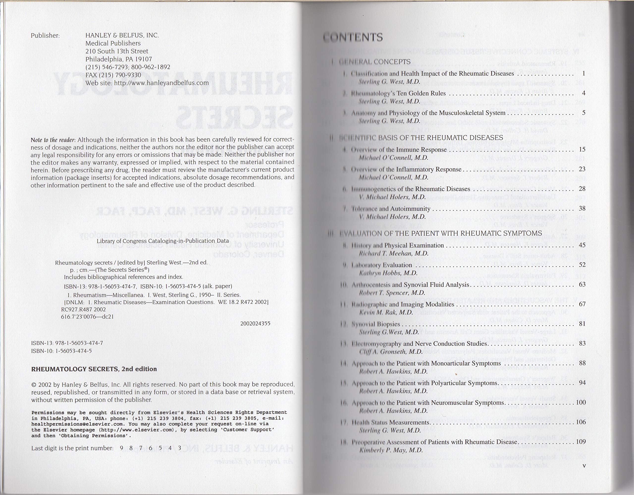 Rheumatology Secrets,Used