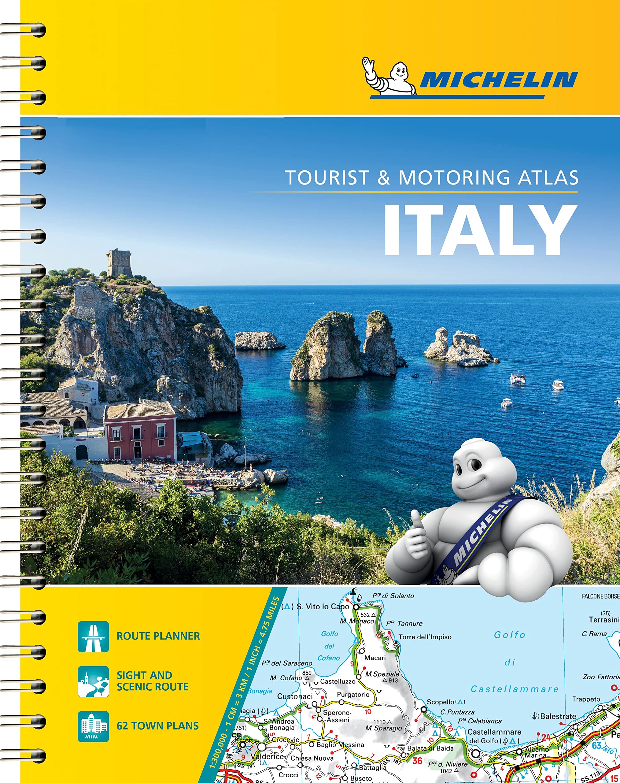 Michelin Italy Road Atlas: Mastab 1:300.000,New