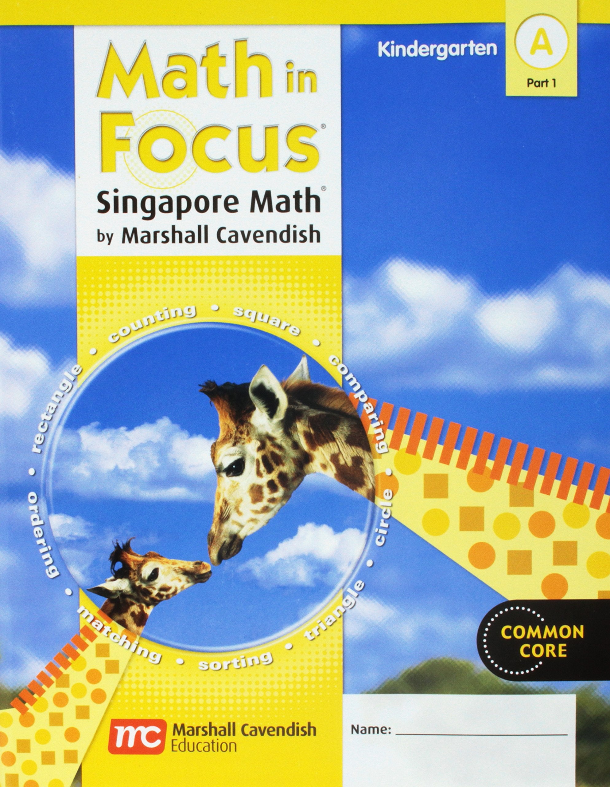 Student Edition, Book A Part 1 Grade K 2012 (Math in Focus: Singapore Math),New