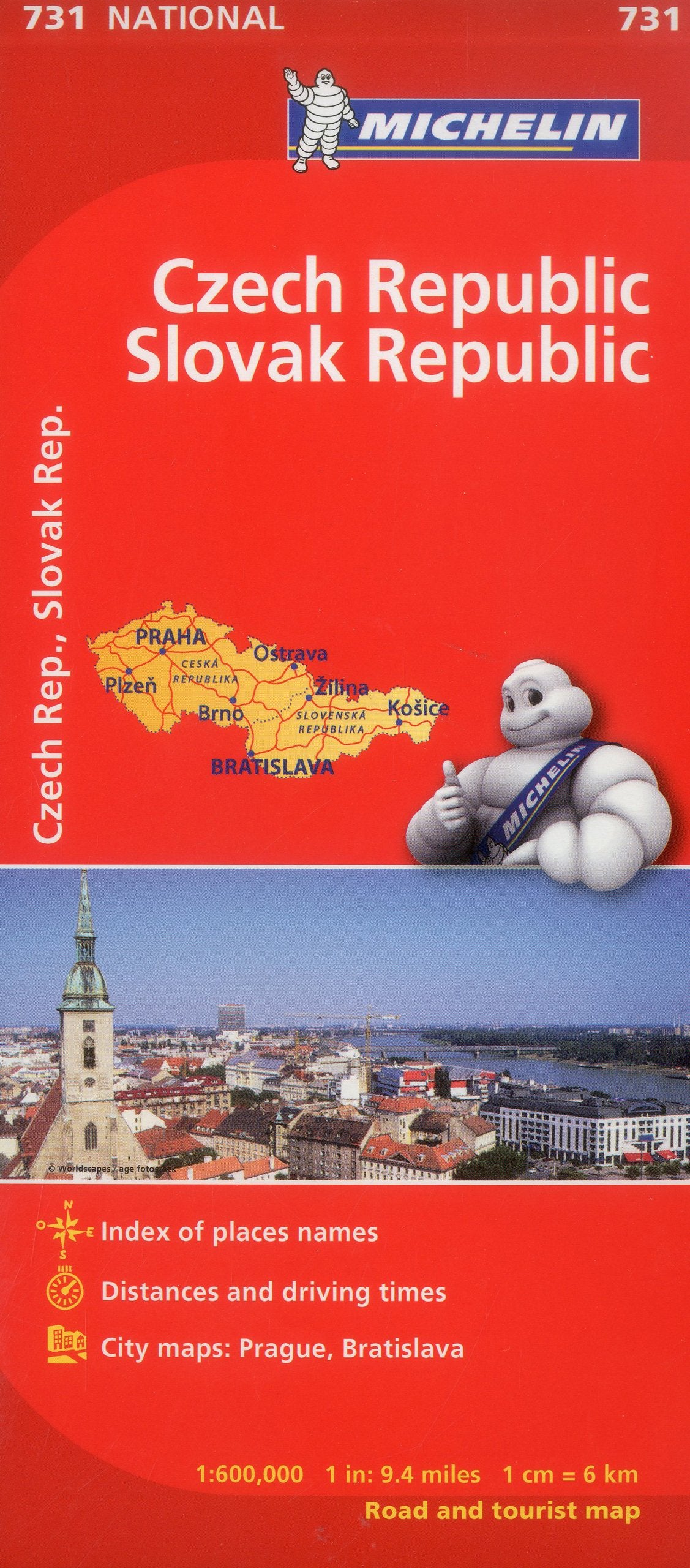 Michelin Czech & Slovak Republic Map 731 (Maps/Country (Michelin)),Used