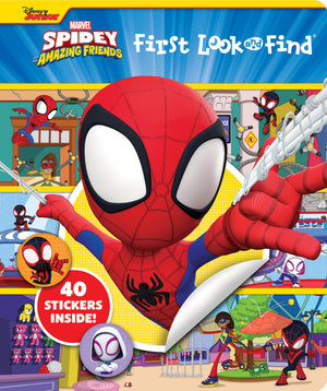 Marvel Spiderman  Spidey and His Amazing Friends  First Look and Find Activity Book with 40 Stickers  PI Kids