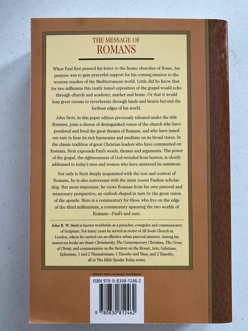 The Message of Romans: God's Good News for the World (The Bible Speaks Today Series),New