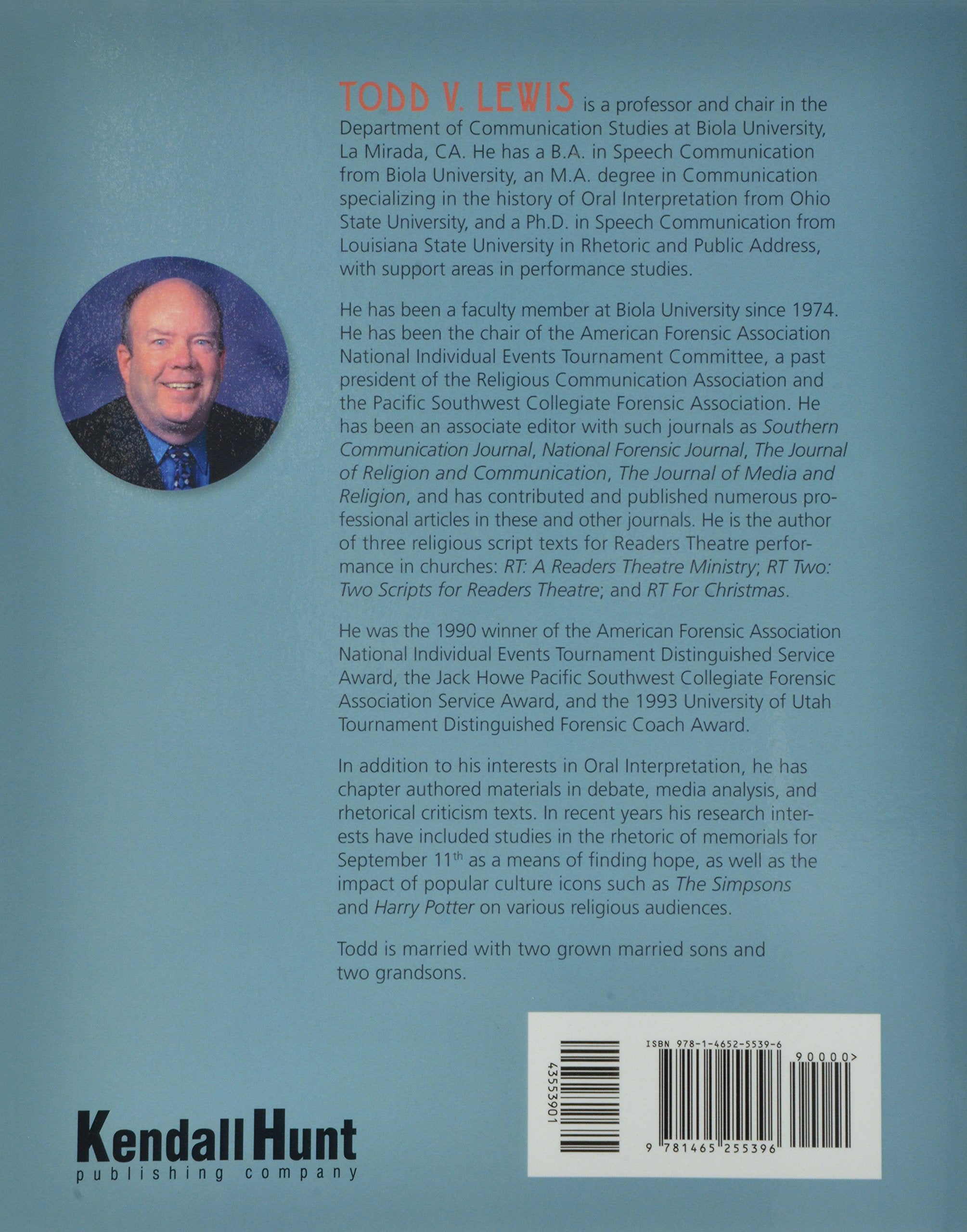 Kendall Hunt Publishing Communicating Literature: Introduction to Oral Interpretation