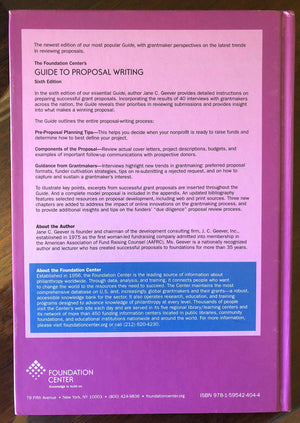 The Foundation Center's Guide to Proposal Writing (Fundraising Guides),Used