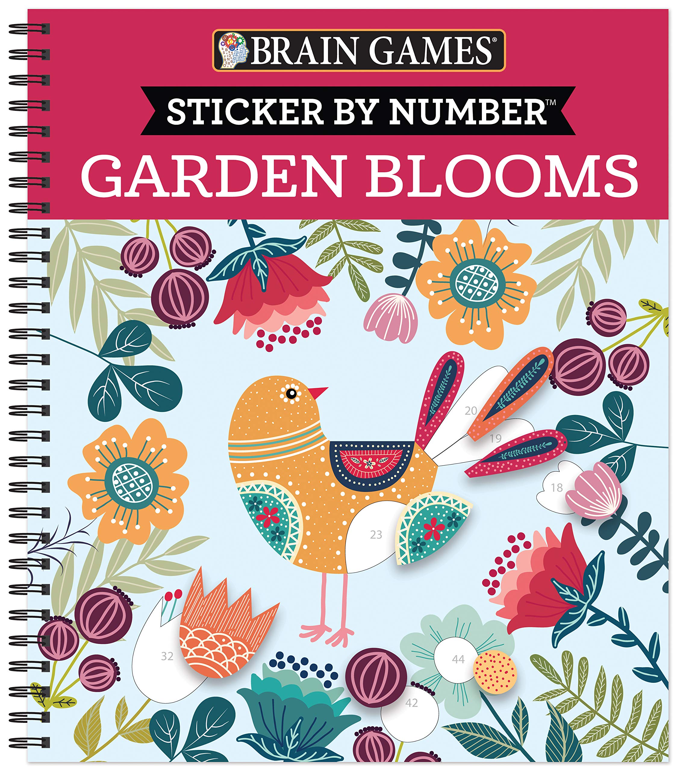 Brain Games  Sticker by Number: Garden Blooms,New