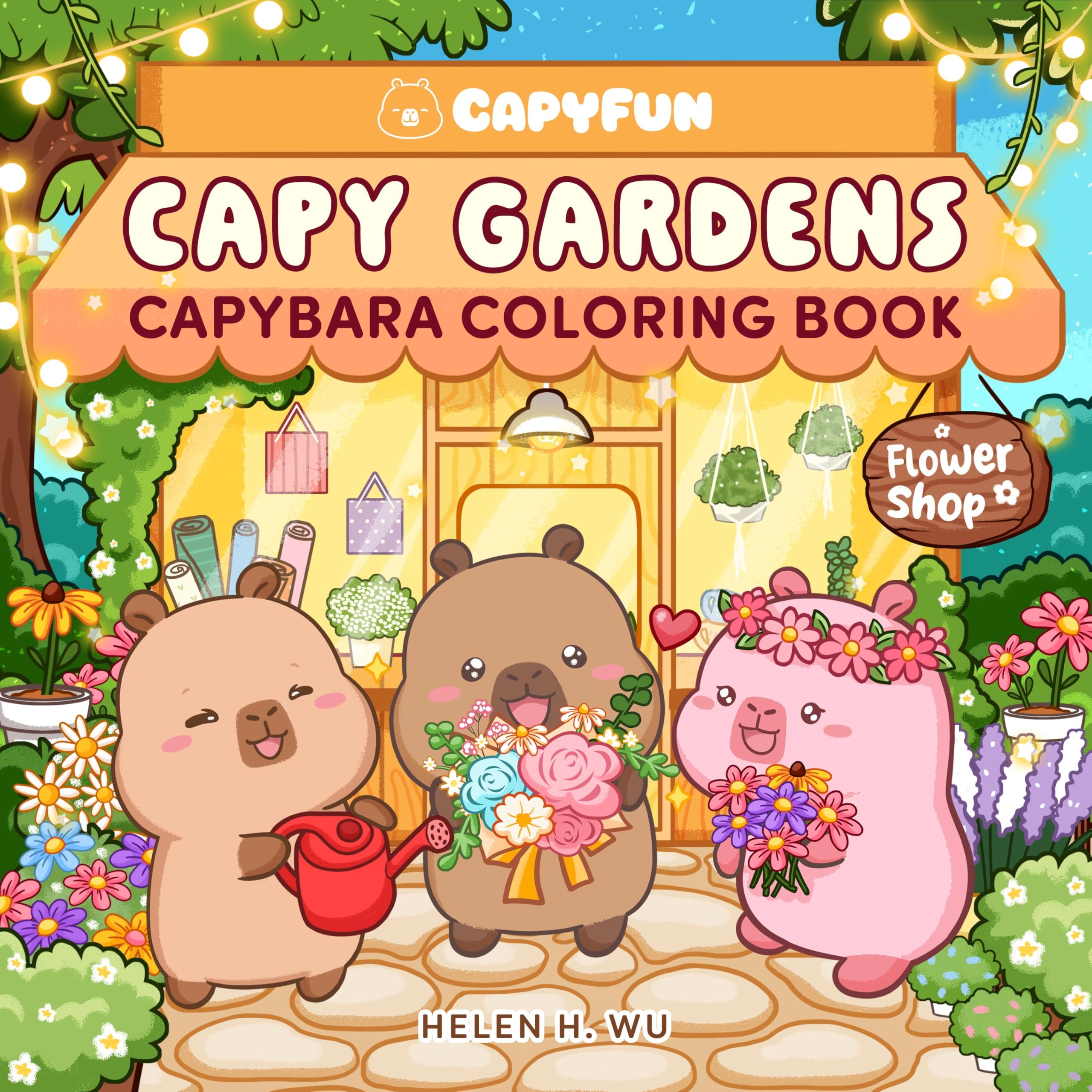 Capy Gardens: Capybara Coloring Book (Capy Capybara)
