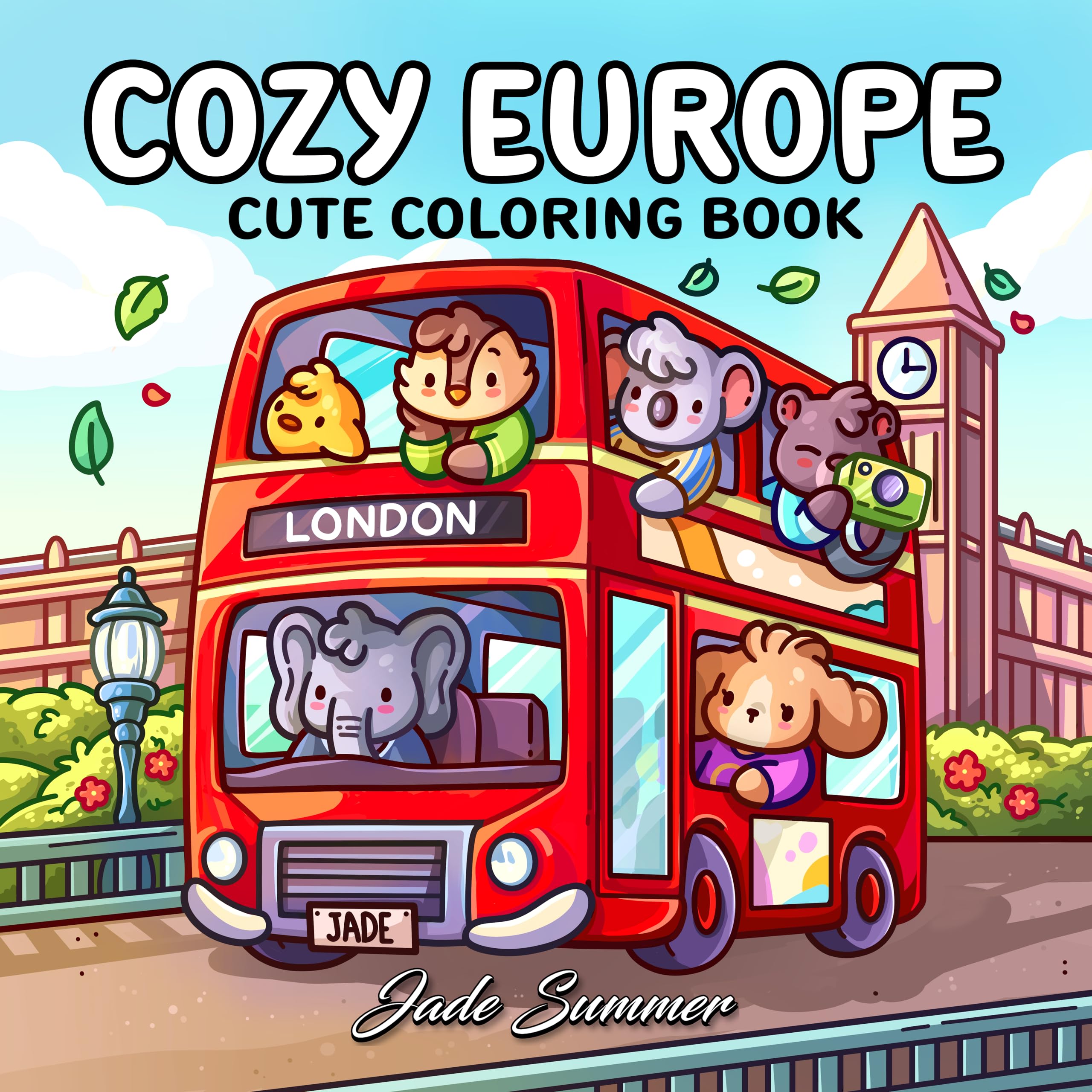 Cozy Europe: Cute Coloring Book for Adults and Teens with Charming Characters and Delightful European Scenes for Relaxation (Coz