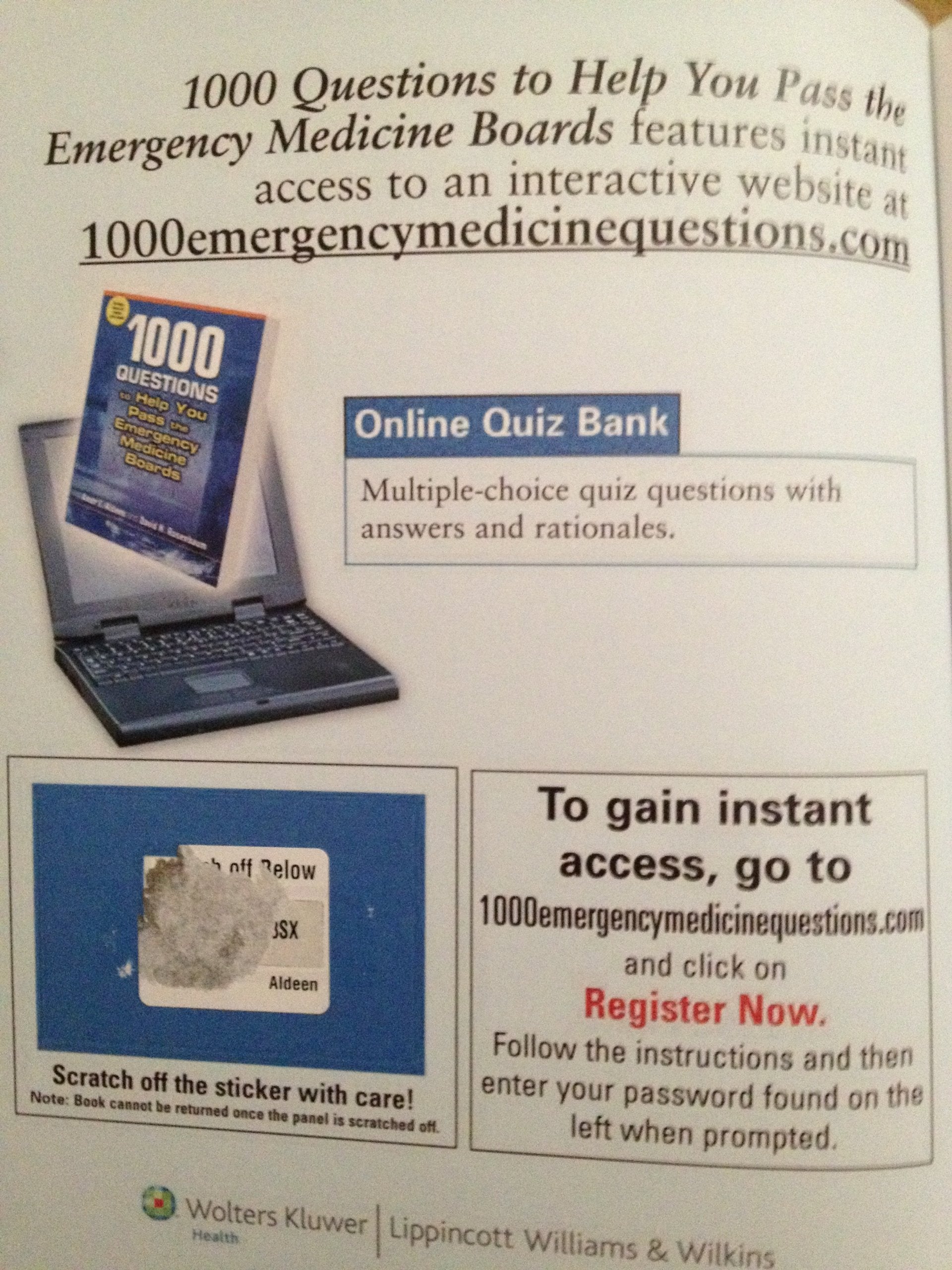 1000 Questions to Help You Pass the Emergency Medicine Boards,Used