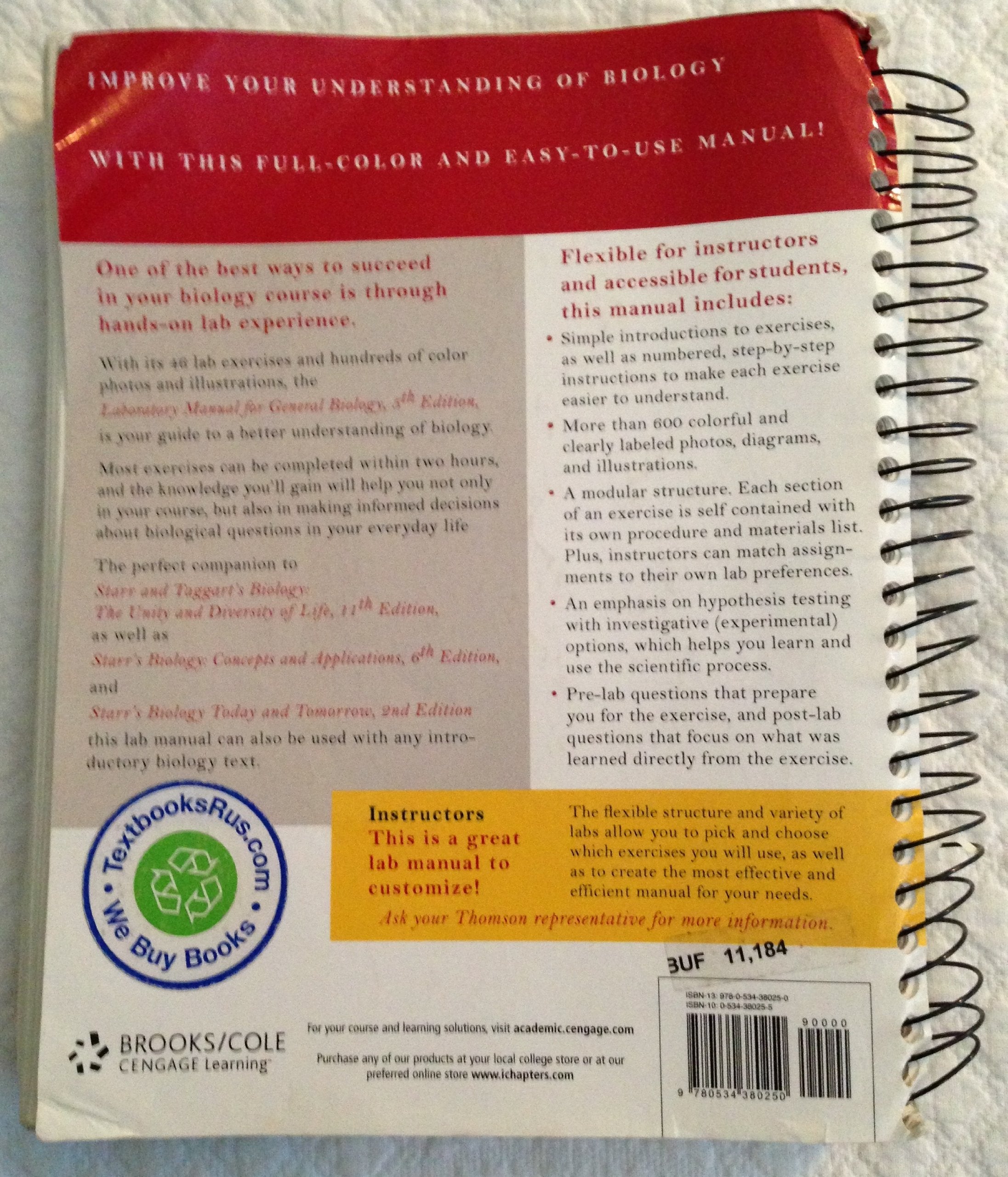 Laboratory Manual for General Biology,Used