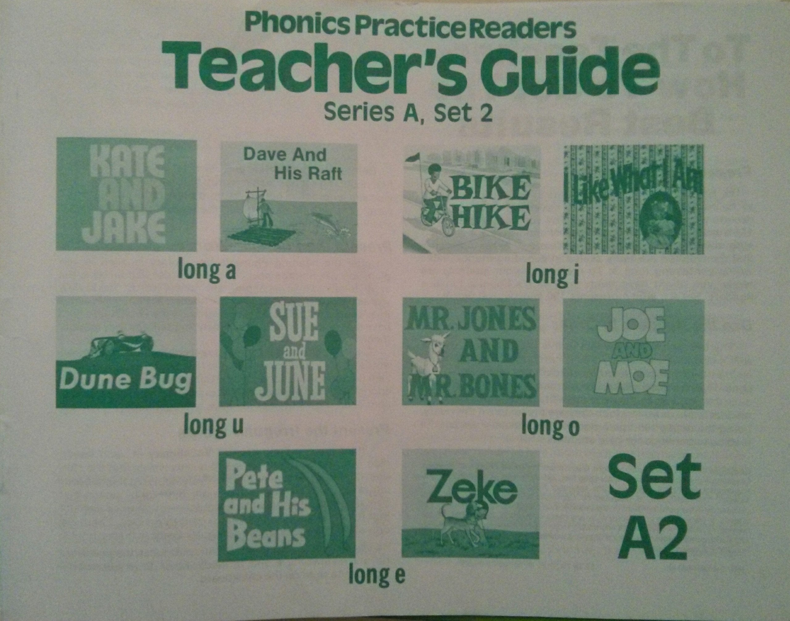 Phonics Practice Readers Teachers Guide Series A, Set 2,Used