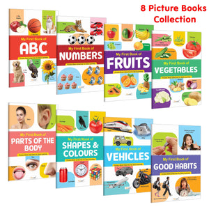 My First Picture Book Collection For Early Learning : Essential Book Of All In One, Early Childhood Learning Books With 8 Topics, Birthday Gifts For Children Best Friend