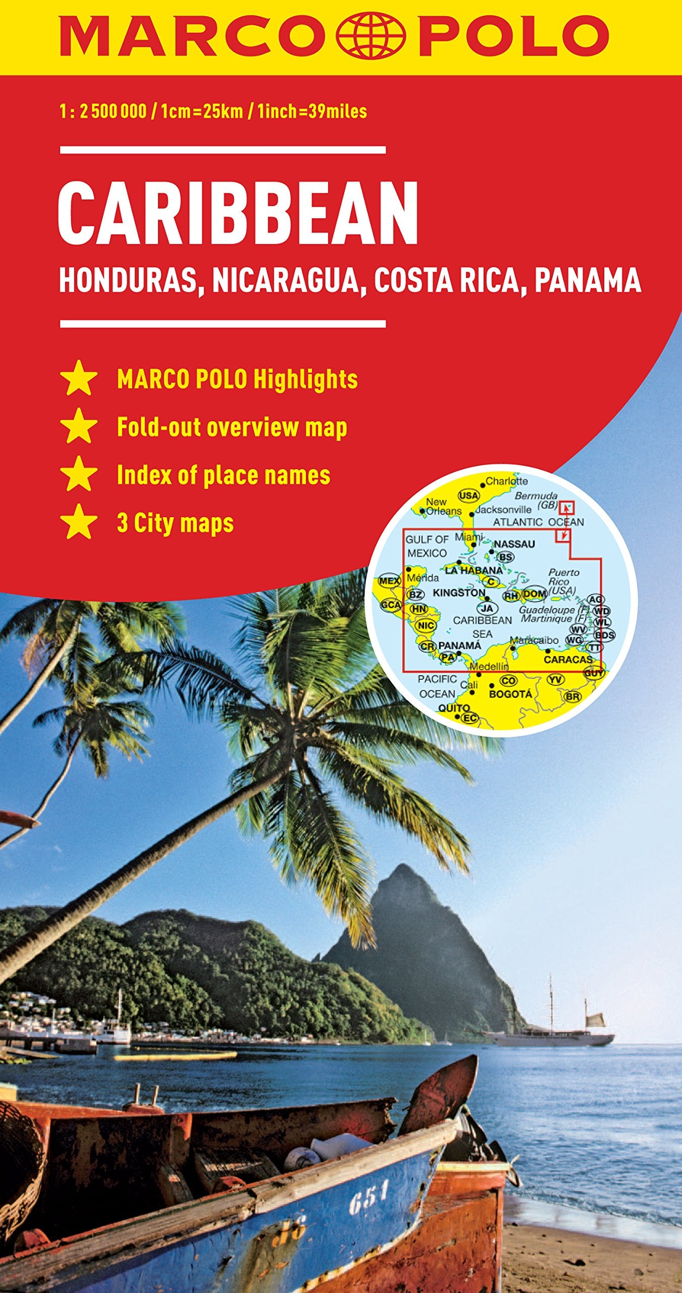 Caribbean Marco Polo Map (Marco Polo Maps)