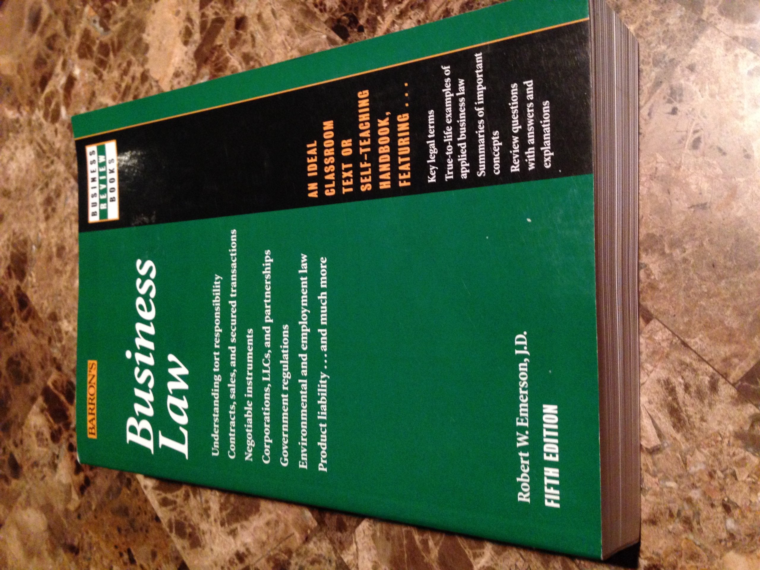 Business Law (Barron's Business Review Series),Used