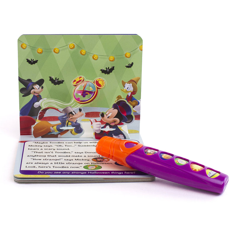 Disney Mickey Mouse Clubhouse  Halloween Surprise Sound Book and Flashlight Set  PI Kids,Used