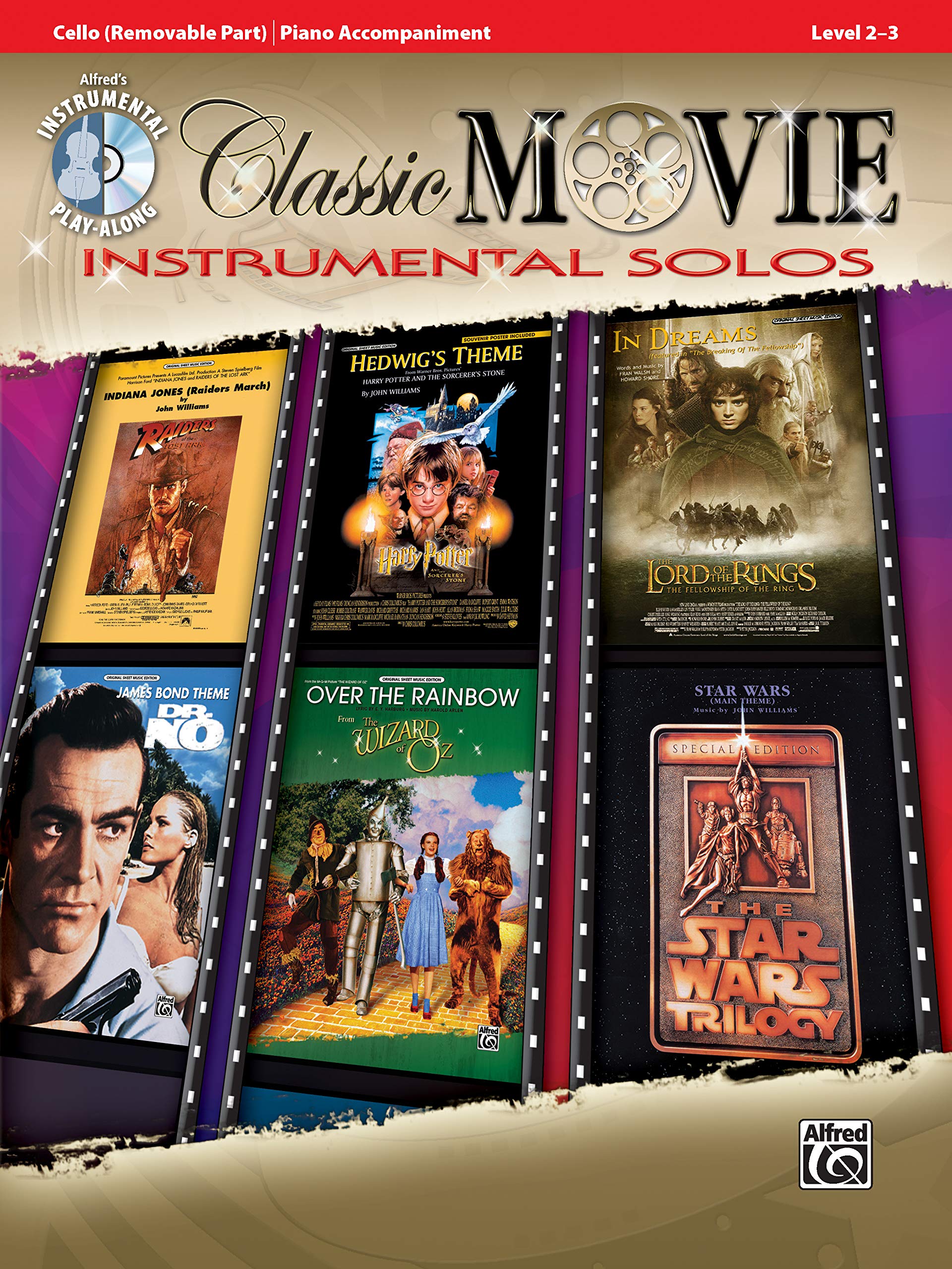 Classic Movie Instrumental Solos for Strings: Cello, Book & CD (Pop Instrumental Solos Series),Used
