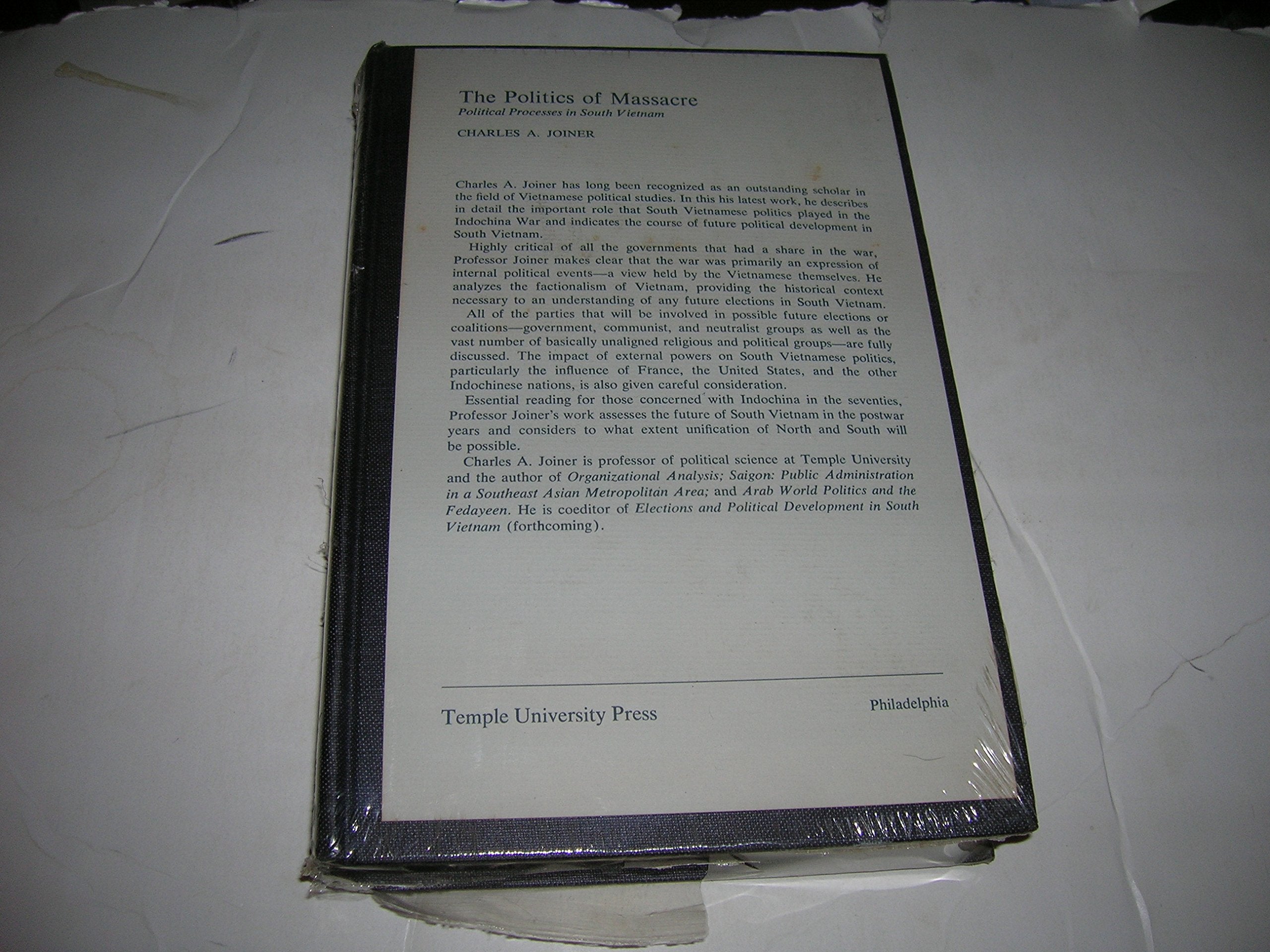 The politics of massacre;: Political processes in South Vietnam,Used