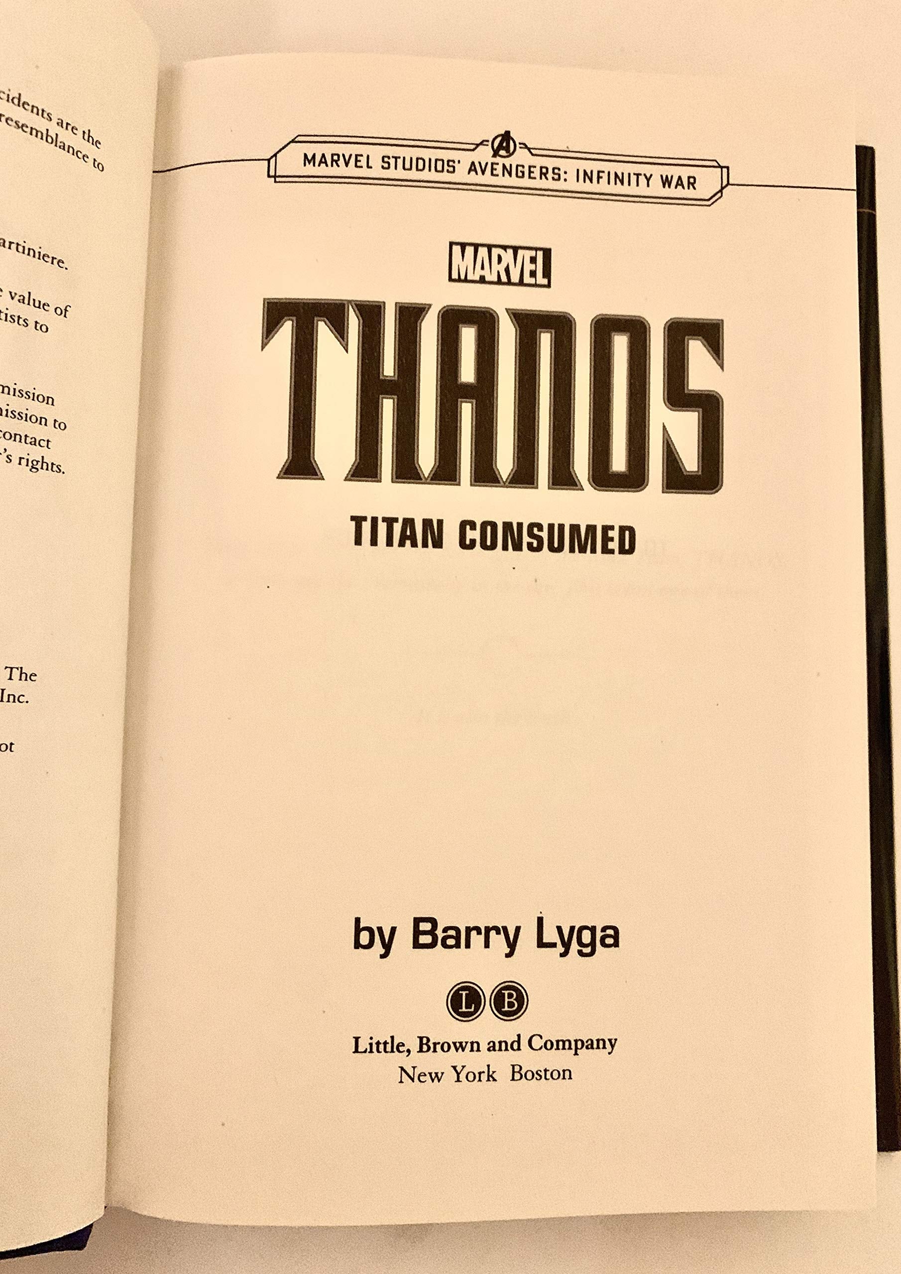 Marvel'S Avengers: Infinity War: Thanos: Titan Consumed (Marvel Studio' Avengers: Infinity War)-used