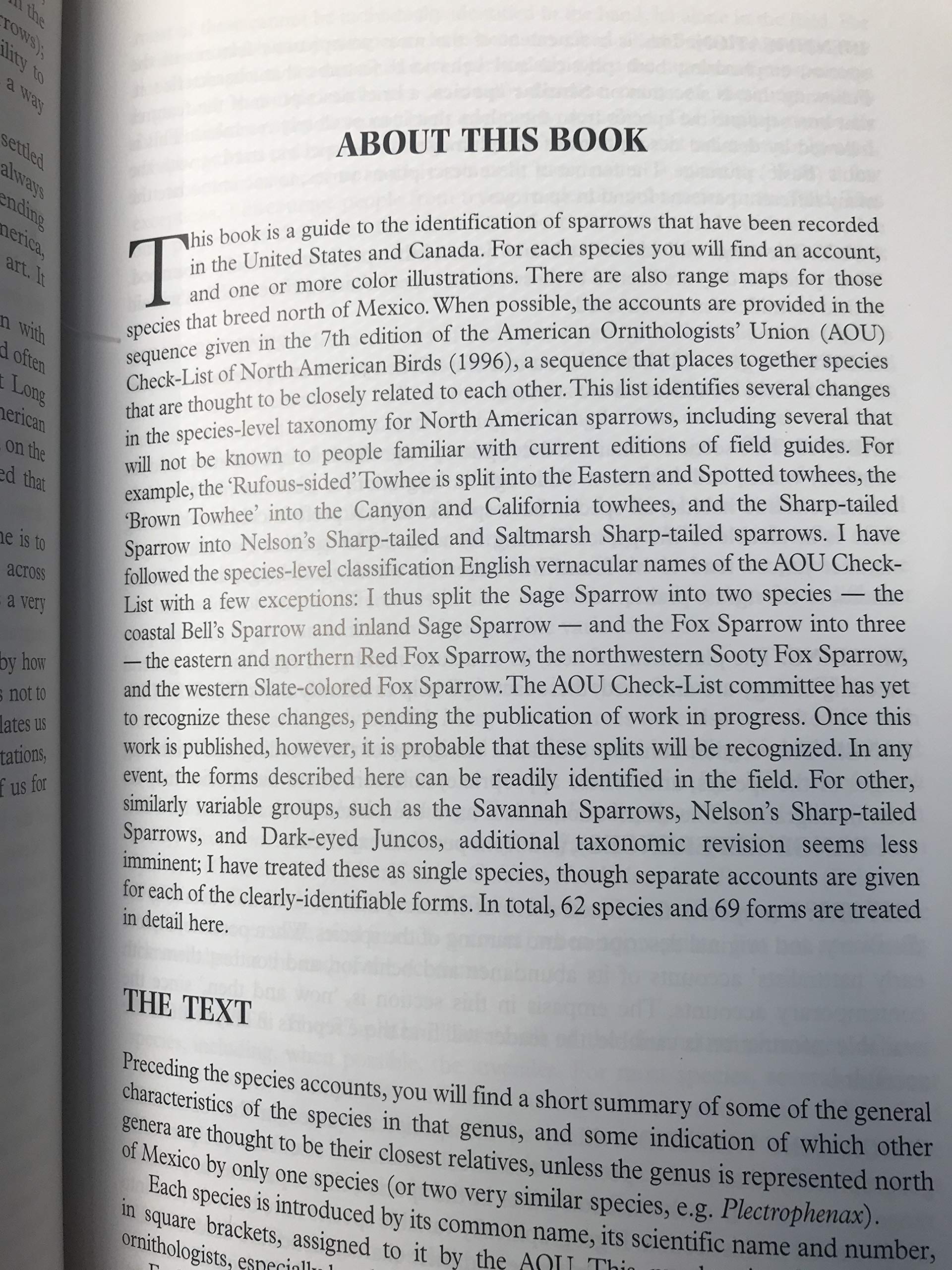 A Guide To The Identification And Natural History Of The Sparrows Of The United States And Canada,Used