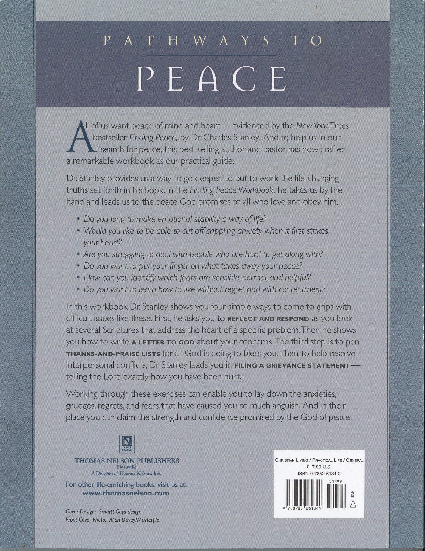 Finding Peace Workbook: God's Promise of a Life Free from Regret, Anxiety, and Fear,Used