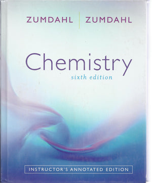 Chemistry, Instructor's Annotated Edition,Used