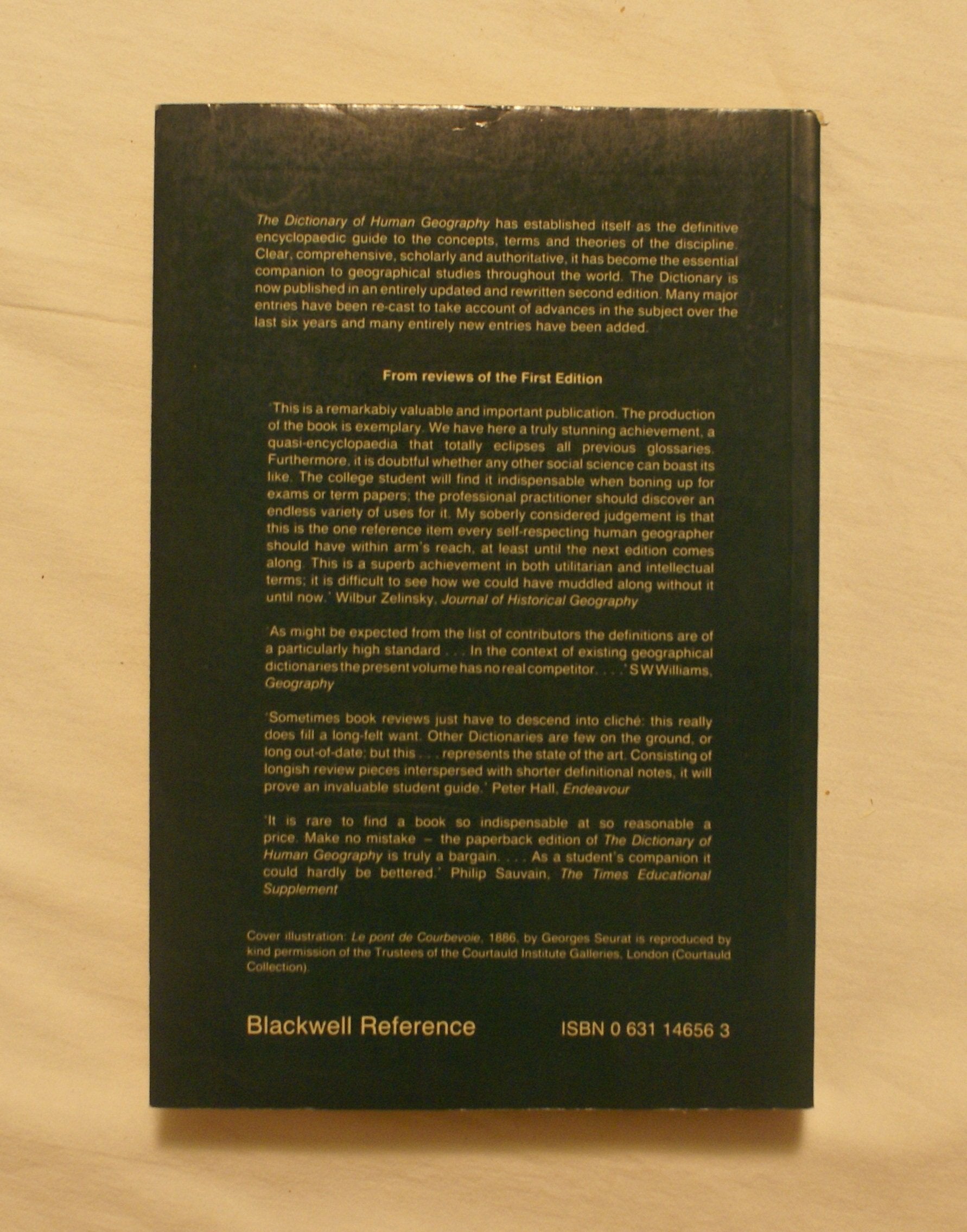 Dictionary of Human Geography,Used
